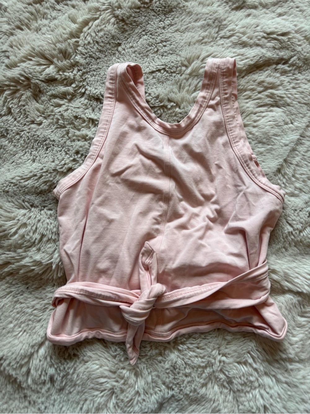 lululemon athletica Light Pink Knot-Front Crop Tank